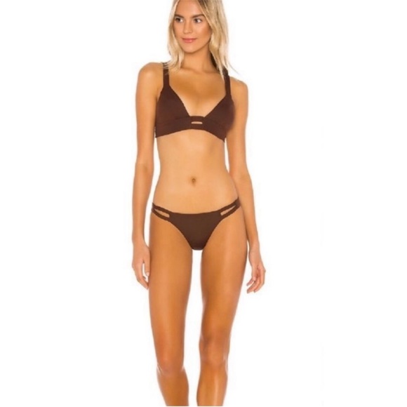 NWT Vitamin A NEUTRA Hipster Bikini Bottom Vintage Brown Size6/Small - Picture 3 of 7